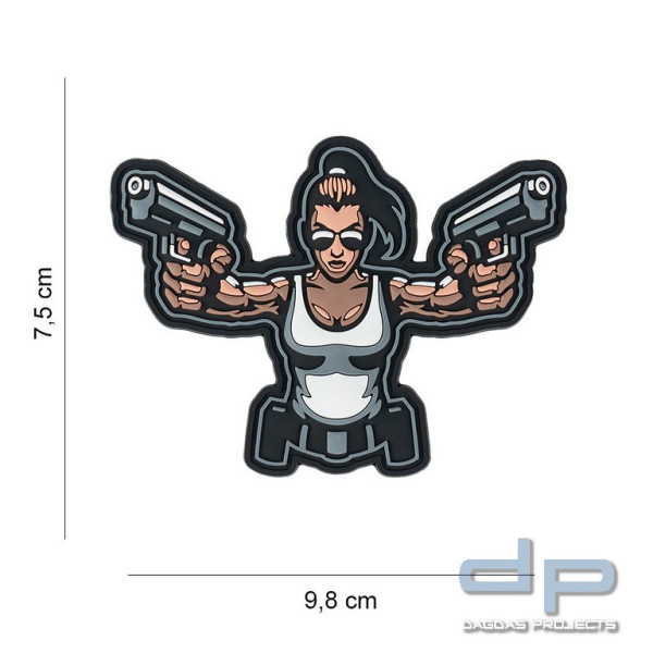Emblem 3D PVC Gun girl