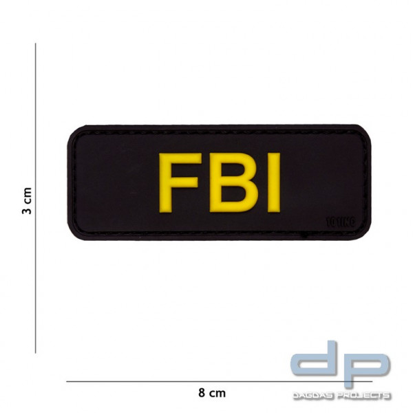 Emblem 3D PVC FBI schwarz