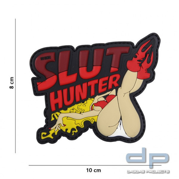 Emblem 3D PVC Slut Hunter rot