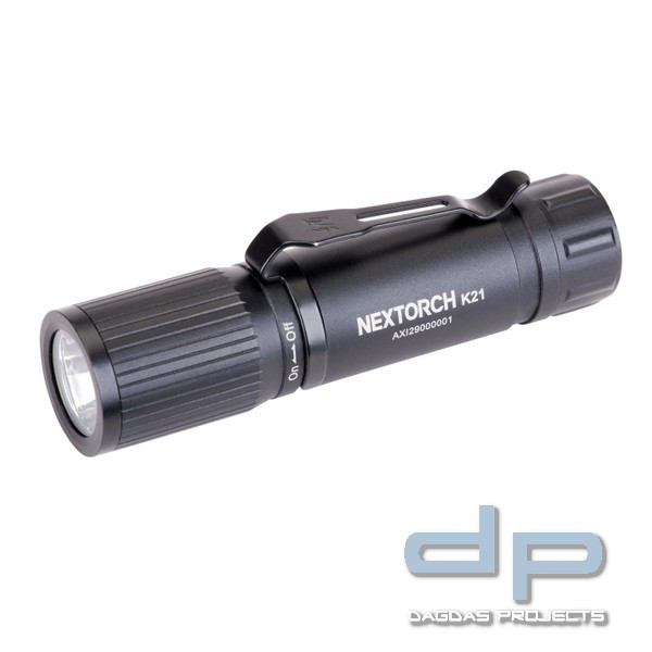 Hightech Mini LED Taschenlampe Nextorch™ K21 schwarz - maximale Leistung 160 ANSI Lumen