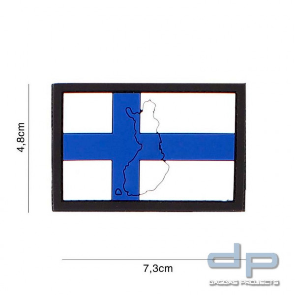 Emblem 3D PVC Finnland mit Kontur