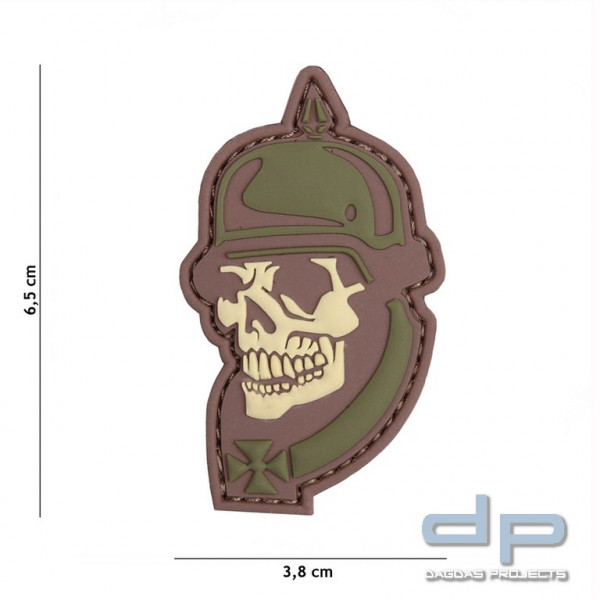 Emblem 3D PVC WW I skull multi