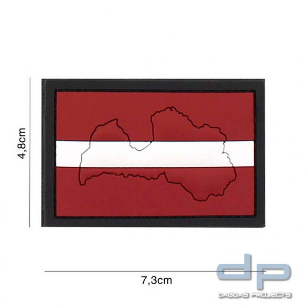 Emblem 3D PVC Lettland mit Kontur