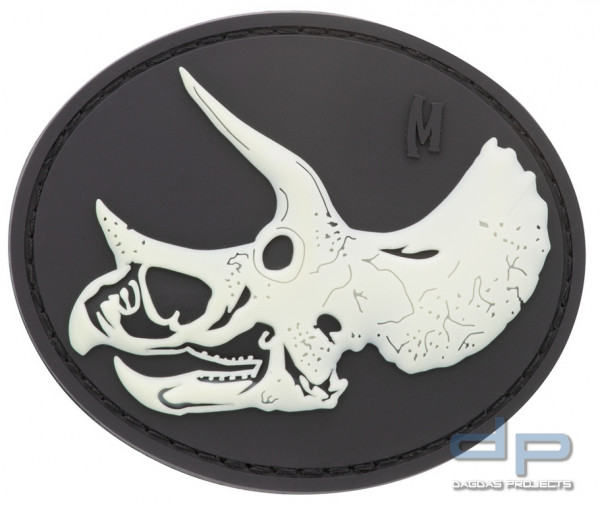 Maxpedition Rubber Patch TRICERATOPS SKULL Glow