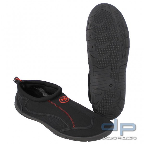 Badeschuhe, Neopren, schwarz, Kordelzug