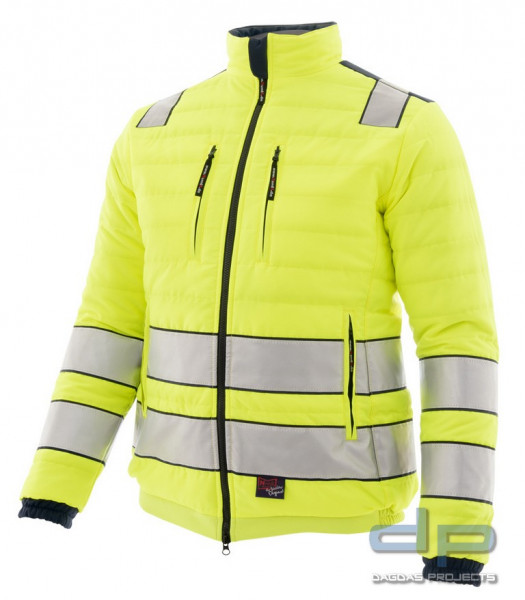 Warnschutz-Steppjacke &quot;Night Hawk&quot; leuchtgelb-marine