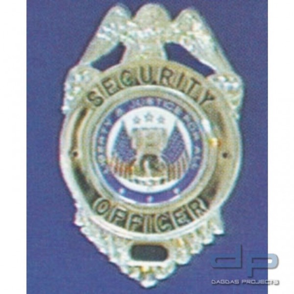 Security Officer - Massives Metallabzeichen mit Anstecknadel - silberfarben