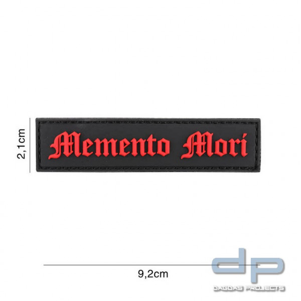 Emblem 3D PVC Dia de Muertos (streifen) schwarz
