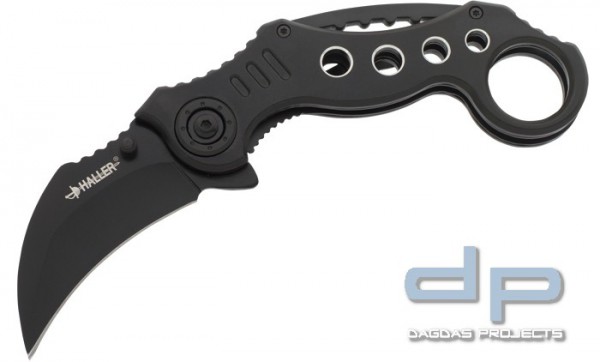 Haller Einhandmesser Karambit All Black