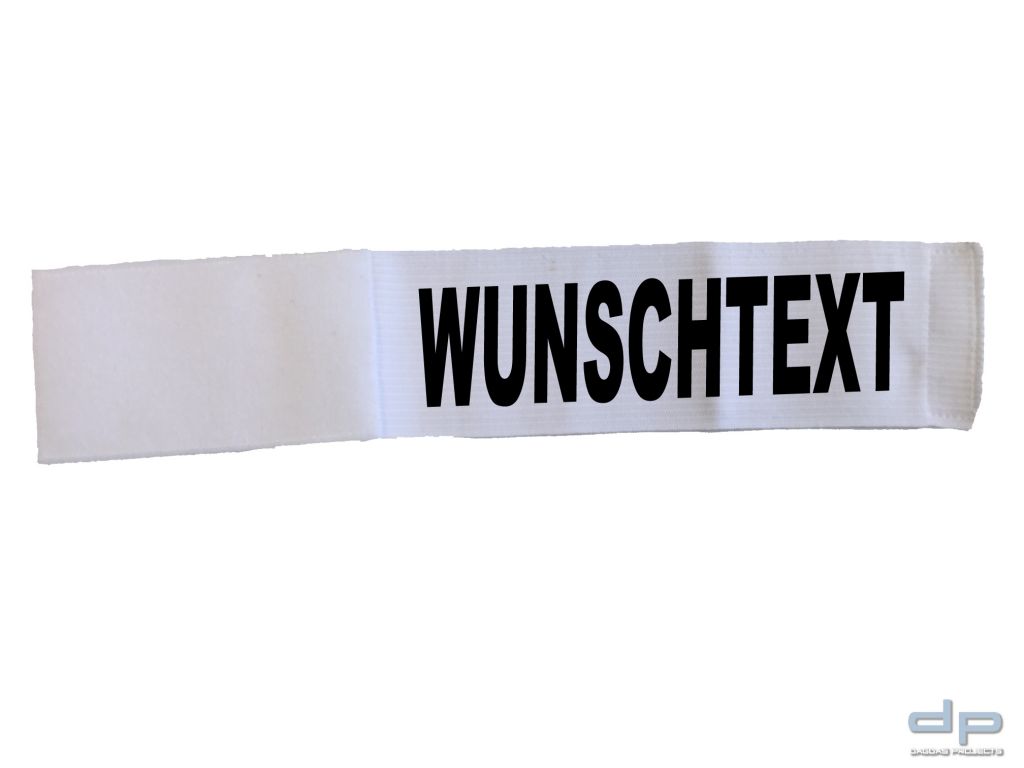 b+d Armbinde Weiß mit & ohne KlettverschlussSpielführerarmbinde 
