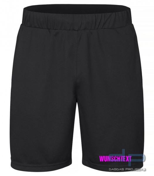 Basic Active Shorts in verschiedenen Farben mit Wunschaufdruck