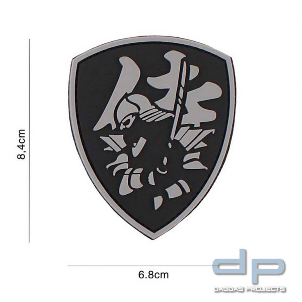 Emblem 3D PVC Samurai Shield grau
