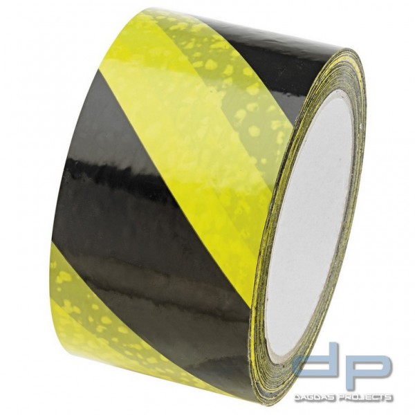 PVC-Warnband selbstklebend 66mx60 mm gelb/schwarz