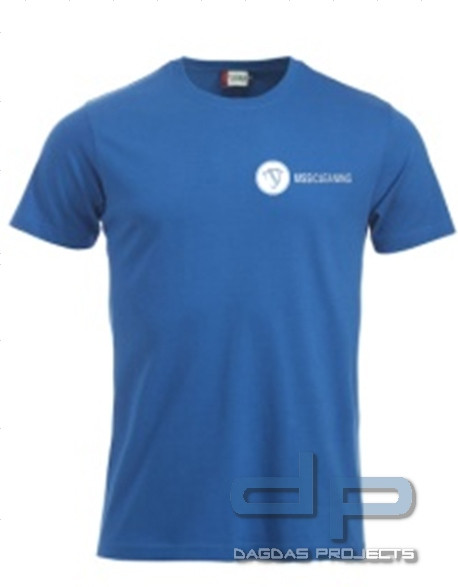 Clique New Classic-T Shirt Royalblau mit MSS Cleaning Sonderlogo