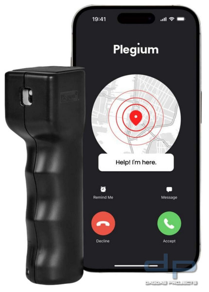 Plegium - Smart Mini Pfefferspray (inkl. Ortungsfunktion u. autom. Notruf via App) in verschiedenen
