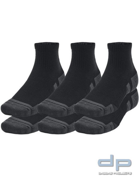 Under Armour® Socken "Performance Tech", Mid, 3er-Pack in Schwarz