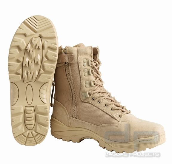 TACTICAL BOOT M.YKK ZIPPER KHAKI