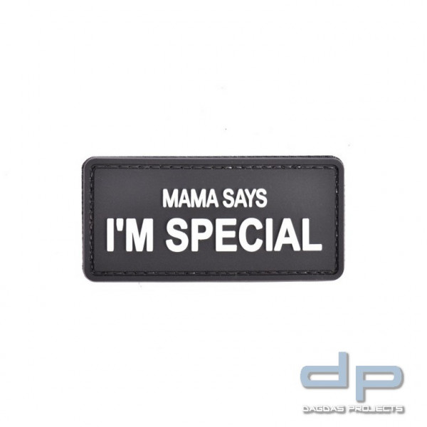 Klettabzeichen MAMA SAY´S I´M SPECIAL - gummiert (90 x 50 mm)