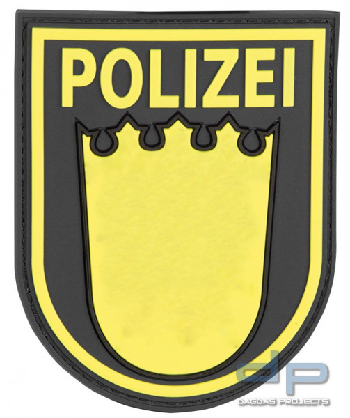 3D Ärmelabzeichen Polizei Baden Württemberg (Schwarz)