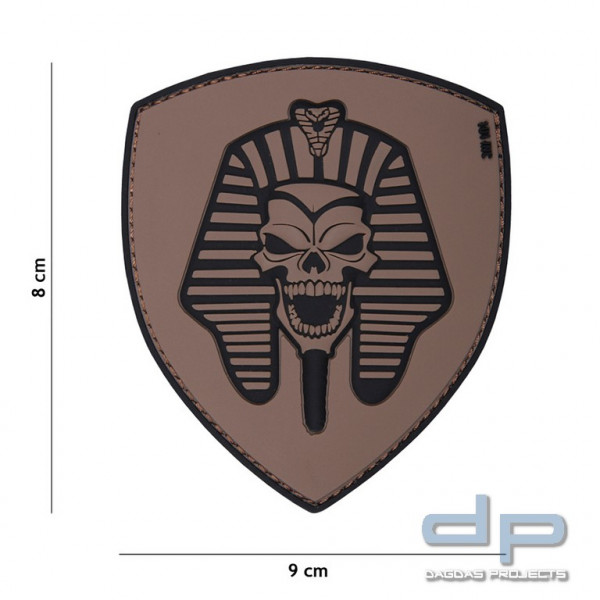 Emblem 3D PVC Faroa Skull grau