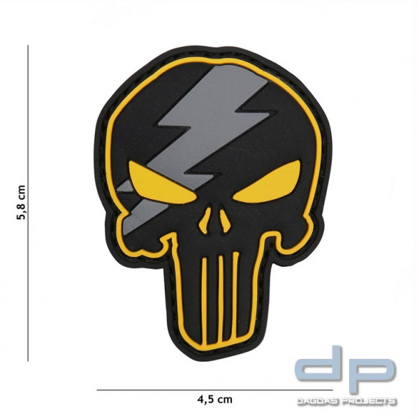 Emblem 3D PVC Punisher Thunder Gelb