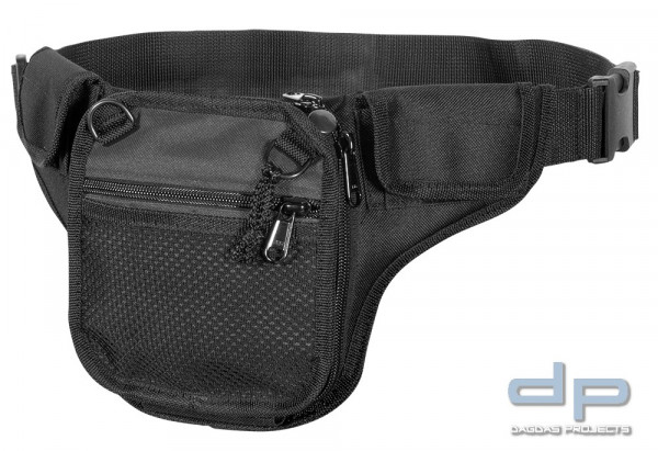 UNDERCOVER BAUCHTASCHE LINKS EINFARBIG, FARBE: SCHWARZ