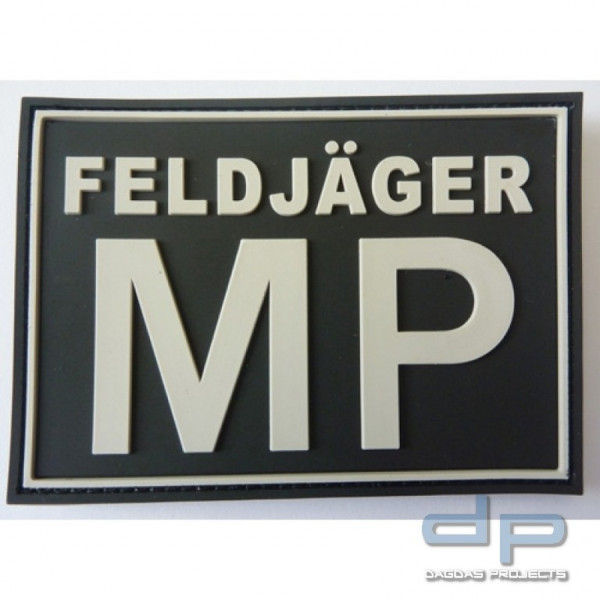 Rubber Patch Feldjäger schwarz/weiß