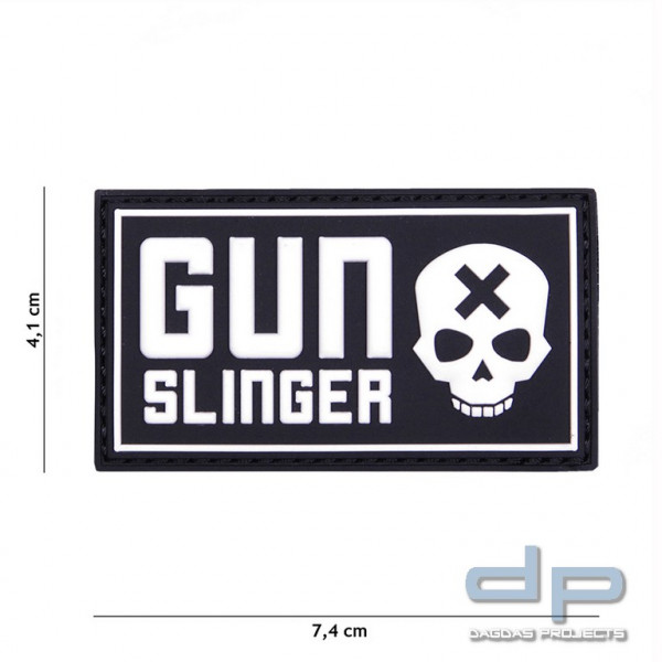 Emblem 3D PVC Gun Slinger Skull schwarz