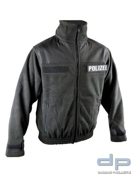 MIL-TEC® Fleecejacke Polizei, schwarz