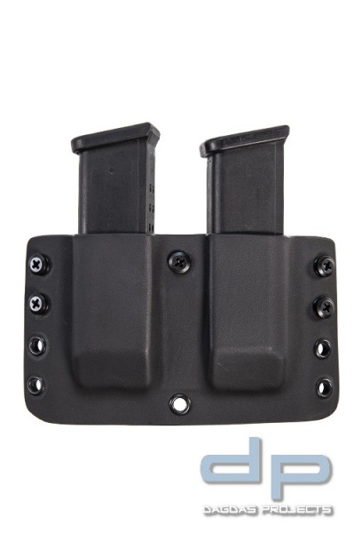 Comp-Tac Doppelmagazintasche aus Kydex®, Schwarz, für Glock 17 - beidhändig nutzbar