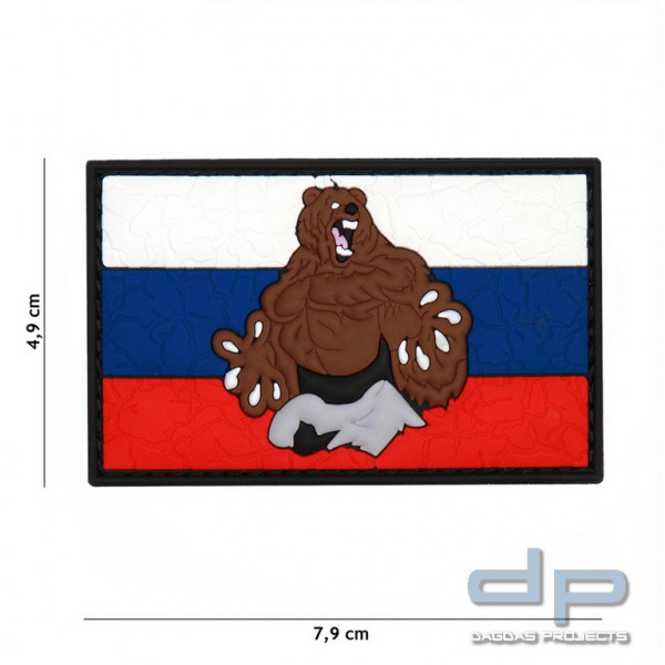 Emblem 3D PVC Russland Bär cracked