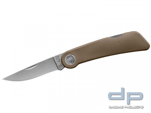 Gerber 39 Burnt Bronze, 420HC Stahl, Backlock, Nagelhau, Zinkguss mit Cerakote
