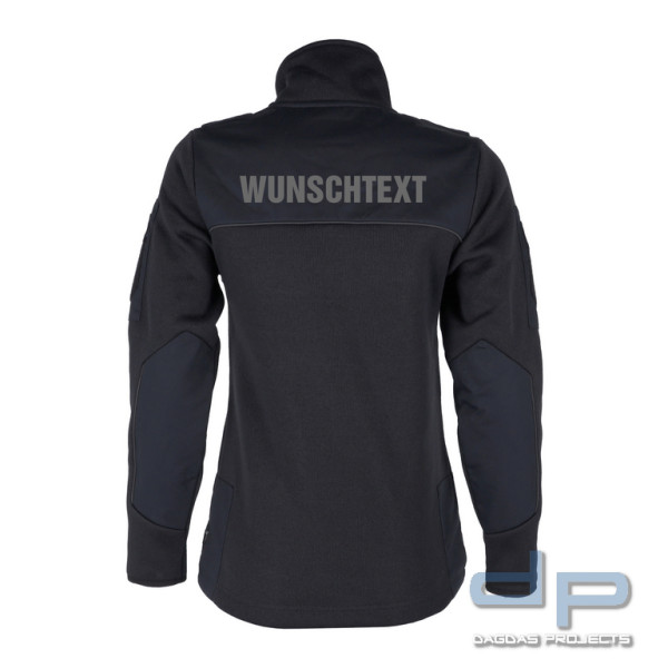 ETZEL® Damen - Strickfleecejacke mit Wunschaufdruck auf Brust und Rücken