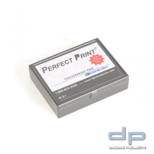 Identicator® Perfect Print® Fingerabdruck-Kissen (6er Pack) schwarz 4,4 x 5,7 cm