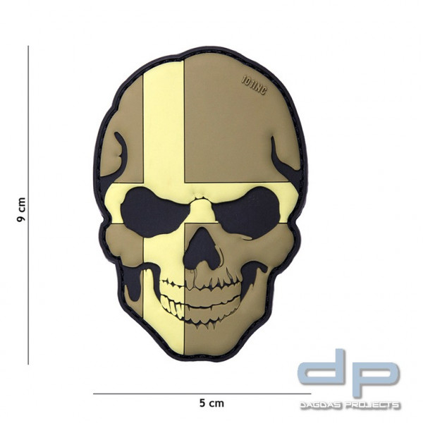 Emblem 3D PVC Skull Schweden dezent