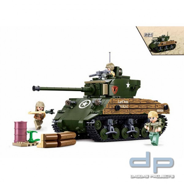 Sluban WWII M4A3 (76W) medium tank M38-B1110