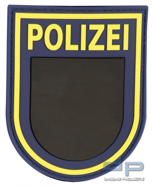 3D Ärmelabzeichen Polizei Sachsen (Blau)