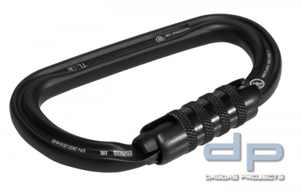 Petzl Military - Karabiner Am“D Schwarz Triact-LOCK Schwarz