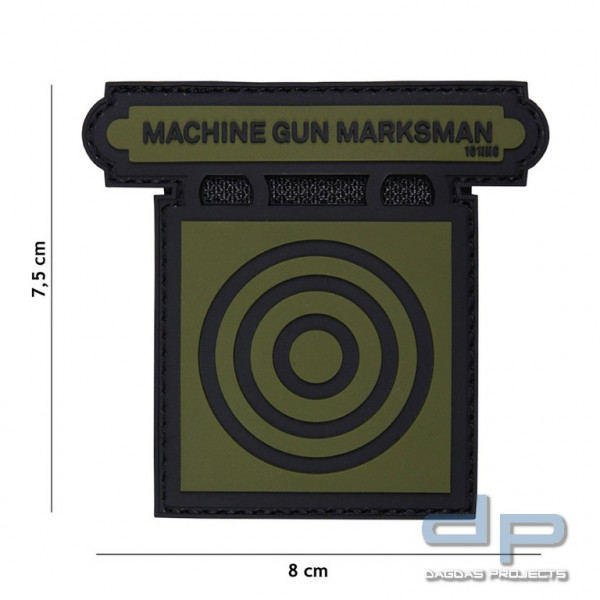 Emblem 3D PVC Machine Gun Marksman grün