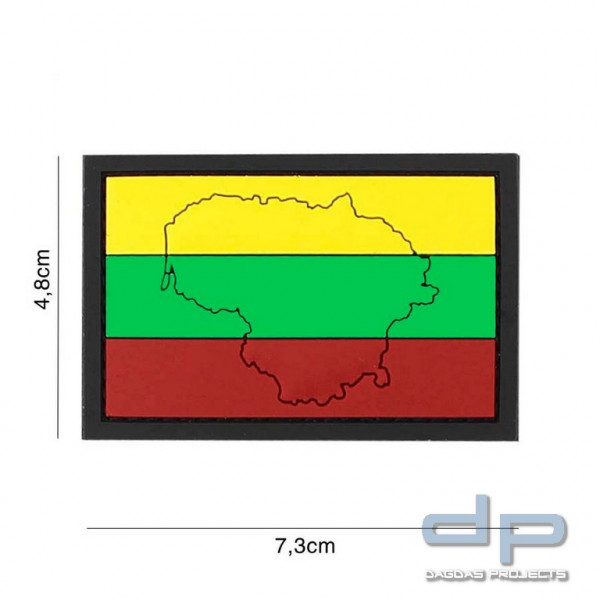 Emblem 3D PVC Litauen mit Kontur