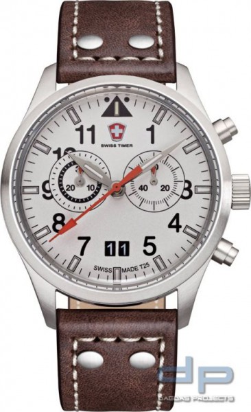 SWISS TIMER Aviation H3 Uhr Chronograph Lederband