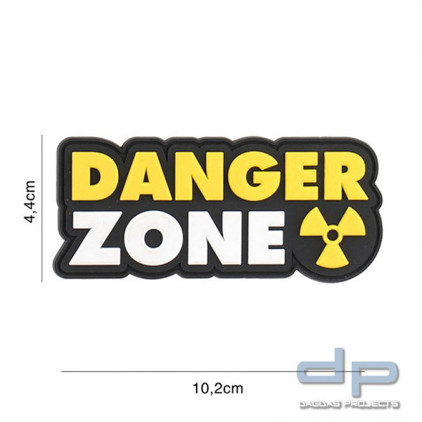 Emblem 3D PVC Danger Zone gelb
