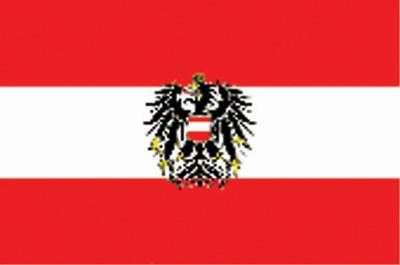 Flagge Österreich mit Adler