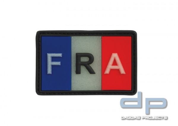 3D Rubber Patch Frankreich FRA Bunt