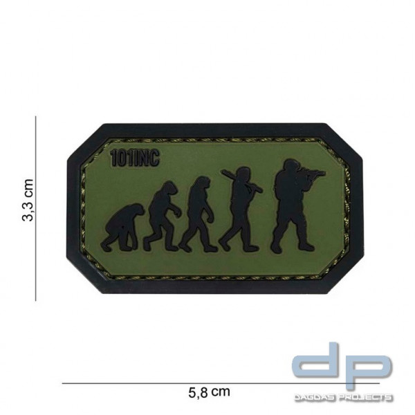 Emblem 3D PVC Airsoft Evolution grün/schwarz