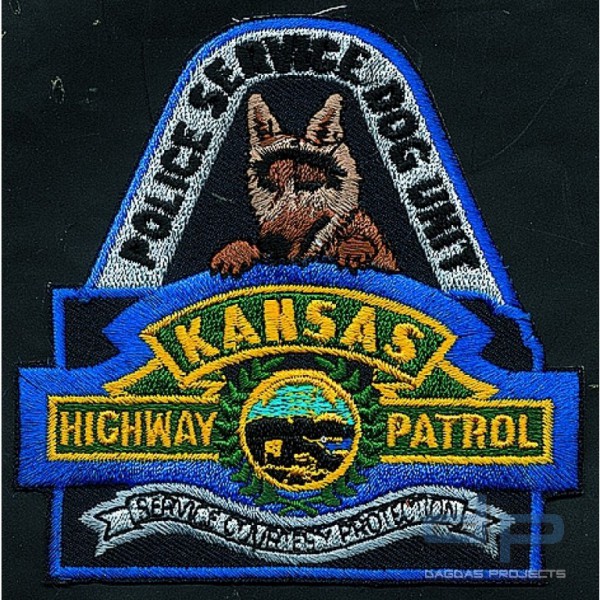 Stoffaufnäher - Kansas Highway Patrol - Police Service Dog Unit