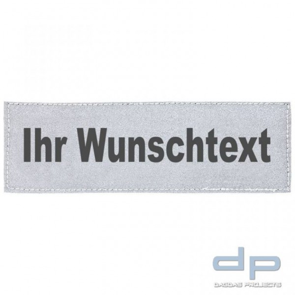 Reflexschild - matt - Klett - 15x5cm - silber - Wunschtext