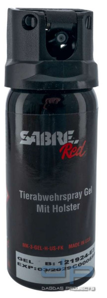 Sabre Red - Tactical Abwehrspray Gel mit Holster (45ml)