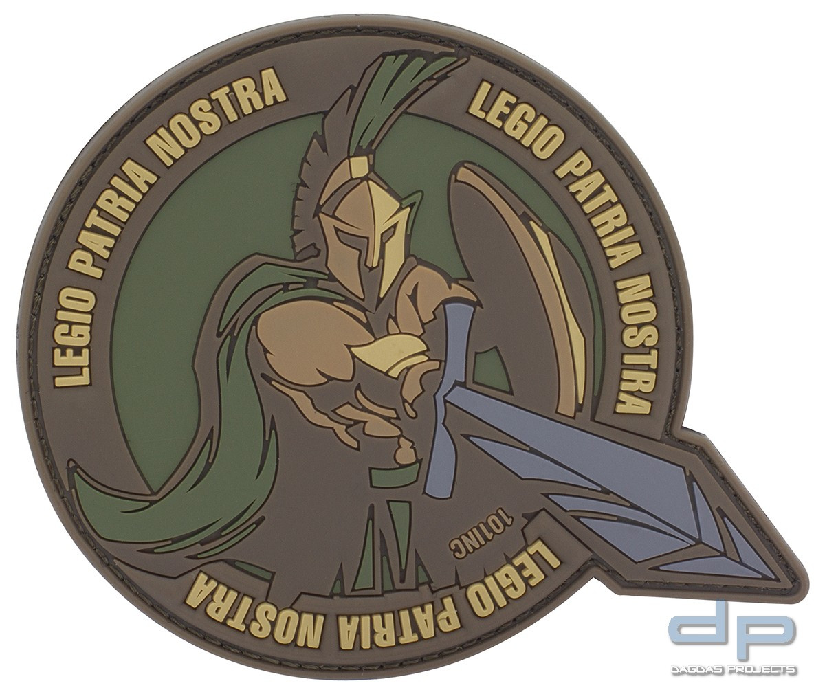 Copytec 3D Rubber Patch 'Legio Patria Nostra' – 12x9 Cm, Mit Klett, Für Jacken & Uniformen