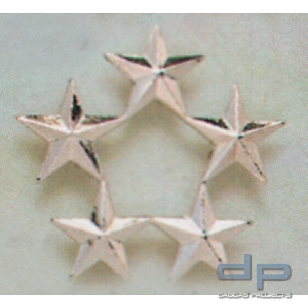 5 Sterne - Dienstgradabzeichen - Original U.S. - aus Metall
